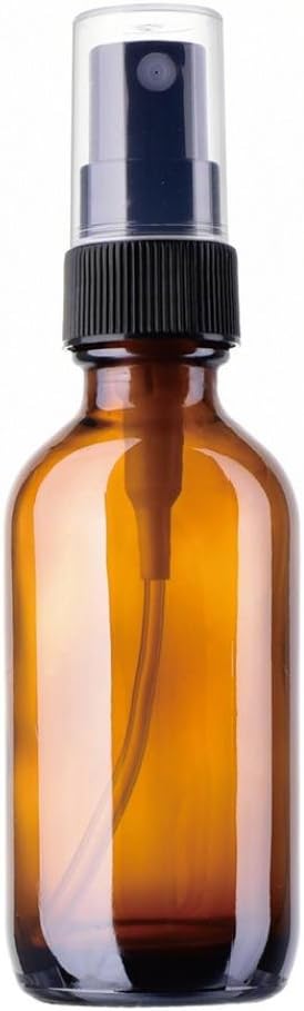 Momangel 60ml Empty Glass Bottles Essential Oil Mist Spray Bottles Travel Cosmetic Container with Funnel (Coffee)