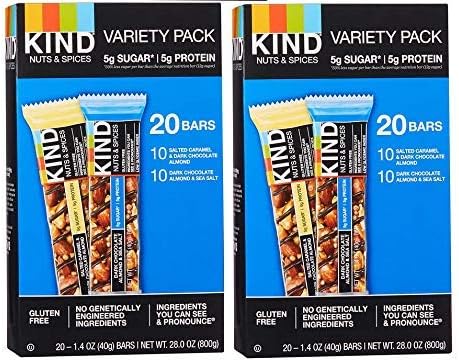 KIND Bars (2 Flavors, 40 Bars)