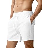 Arjen Kroos Men Sweat Cotton Shorts with Zipper Pockets 5 Inch Athletic Gym Stretch Workout Short