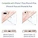JAHOLAN Geometric Pink White Marble Design Clear Bumper TPU Soft Rubber Silicone Phone Case Compatible with iPhone 7 Plus/8 Plus/6 Plus/6S Plus