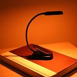 LXSINO Amber & Red Book Light 8 LEDs USB-C Clip-on Reading Light view 7