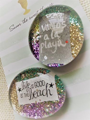 Set of 2 Ultra Sparkle Beach Magnets