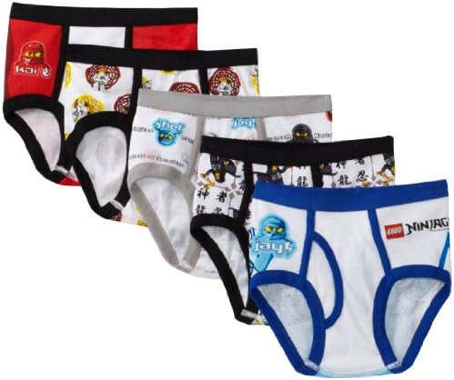 Handcraft Little Boys' Lego Ninjago Brief (Pack of 5)
