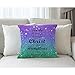 Quotes Pillow Cases Philippians I Can Do All Things Through Christ Who Strengthens Me Throw Pillow Covers 18 x 18 Inch Cotton Linen Cushion Cover for Men Women Purple Green