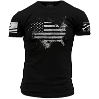 Men's American Flag Print Short Sleeve T-Shirt - Patriotic Cotton Feel Tee - View #9