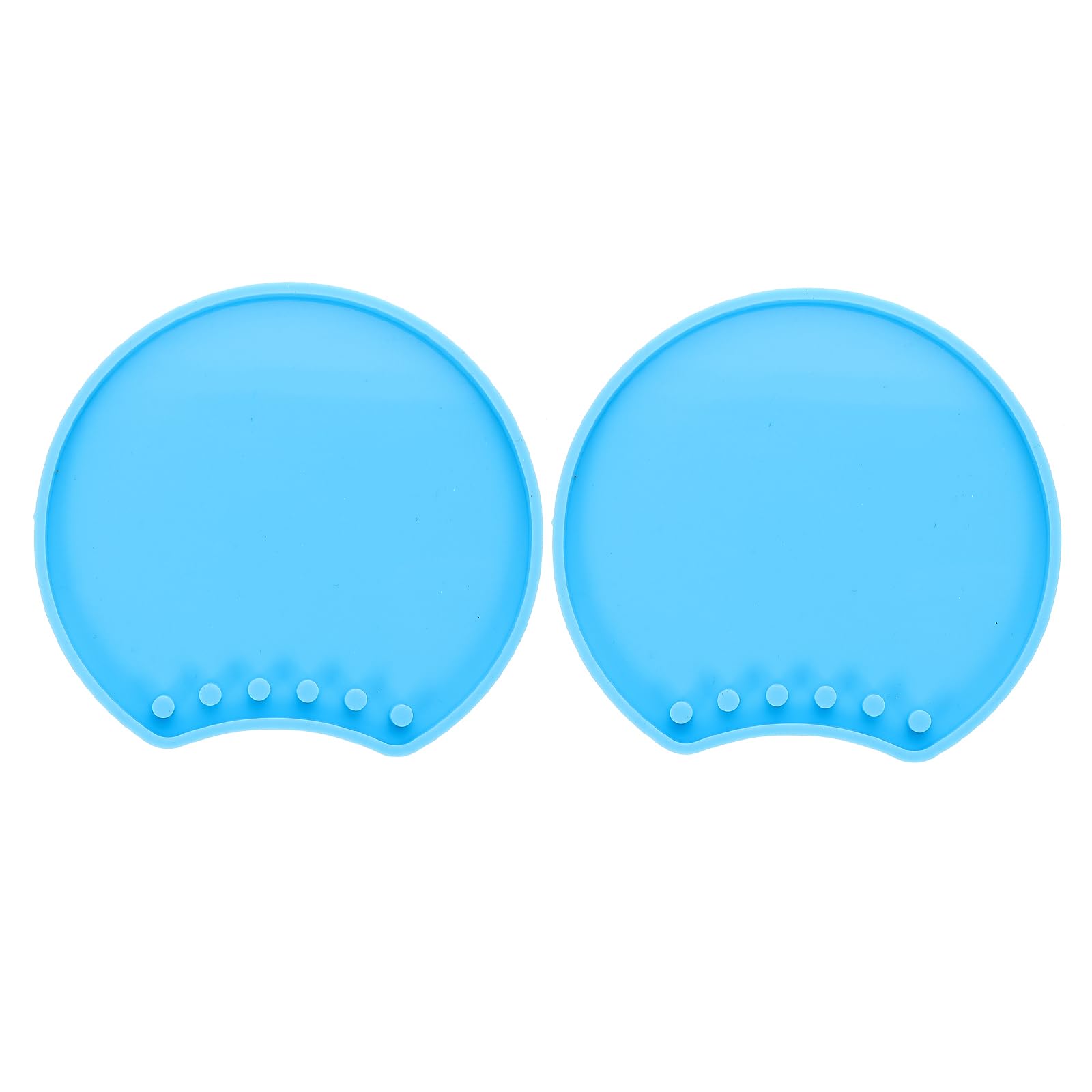 NUOBESTY 2pcs Hairpin Epoxy Mold Resin Coaster Molds Silicone Ear Headband Molds for Hairpin Earring Craft Making