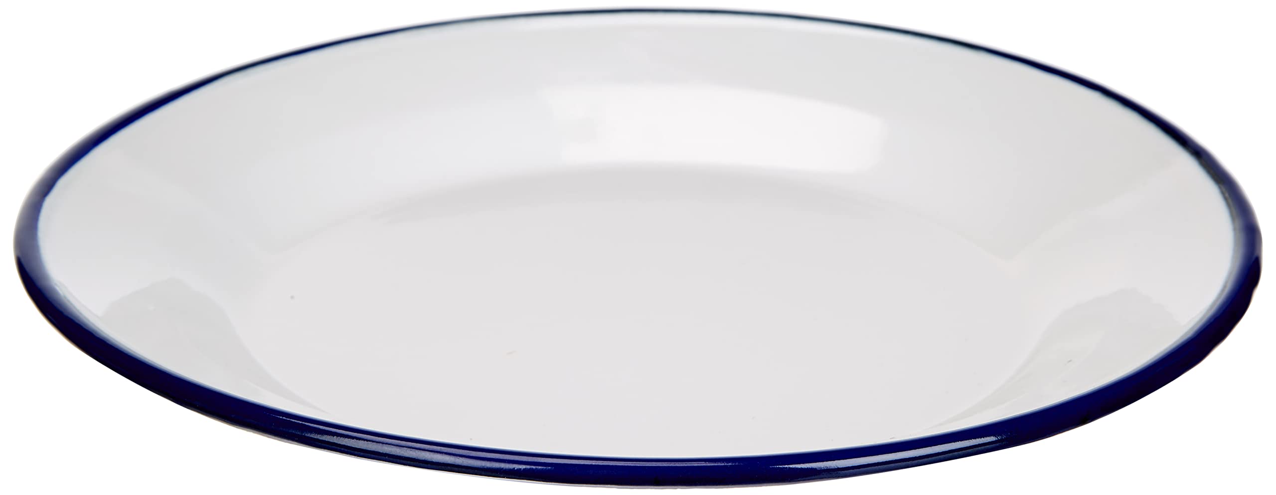 Ibili "Blanca Plain Plate, White/Blue, 24 x 2.5 cm