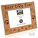KATE POSH - Best Dog Ever - Dog Paws and Bones Engraved Picture Frame (4x6-Horizontal)