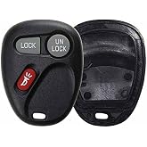 Remote Key Fob Cover Shell Case for 1999-2004 Chevrolet GMC (15042968) | Replacement for 1999 2000 2001 2002 2003 2004 Silverado Tahoe Suburban Sierra Yukon (15732803, KOBLEAR1XT, KOBUT1BT) 3-Button