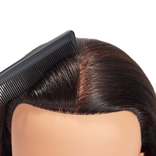 Traininghead 24-26'' Female Mannequin Head 100% Human Hair Hairdressing Training Practice Head Manikin Cosmetology Doll Head With Clamp (1812LB0216H) - Thumbnail 4