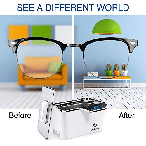 Professional Ultrasonic Jewelry Cleaner with Digital Timer for Eyeglasses Rings Coins
