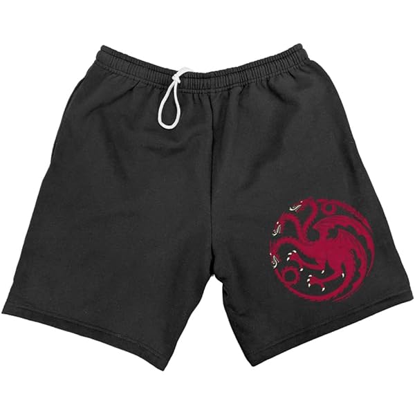 Popfunk Harry Potter Gryffindor Crest Mens Sweat Shorts, Black
