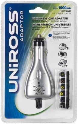 Uniross U0151863 Universal Car Adaptor 1000mA