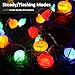 Brizled Skull Pumpkin Halloween Lights, 32 LED 13.12ft Pumpkin Lights Skull Lights string, Battery Jack-O-Lantern Halloween String Lights, Indoor & Outdoor Party and Halloween Decorations, Multicolor