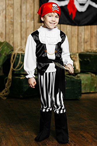 Kids Boys Rogue Pirate Halloween Costume High Seas Buccaneer Dress Up & Role Play - Image 3