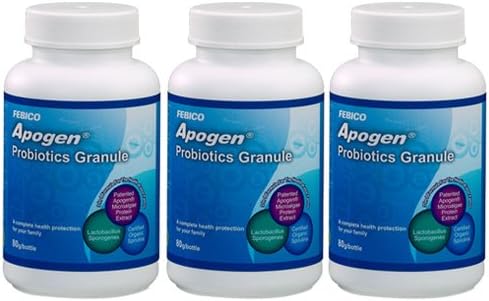 Apogen Probiotics Granules: Natural Immune System &amp; Digestive Health Booster. Set of 3