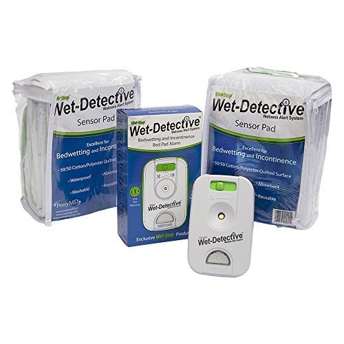 Wet Detective Incontinence & Bedwetting Pad Alarm System with Two Sensor Pads by Wet-Stop