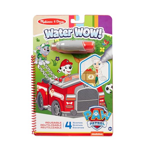 Melissa & Doug PAW Patrol Water Wow! Marshall Water Reveal Travel Book Activity Pad | 3+ | Gift for Boy or Girl