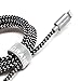 Braided Lightning USB Cable with Aluminum Housing Color: Black/White