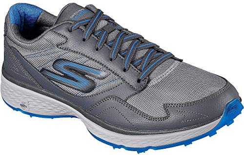 Skechers Golf Men's Go Golf Fairway Golf Shoe, Charcoal/Blue, 8.5 M US