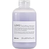 Davines LOVE Smoothing Shampoo, Taming Anti-Frizz Gentle Cleansing Action for Wavy, Unruly, Coarse Hair - Gives Shine, Elasticity, Softness, and a Sleek Smooth Look with Olive Extract, 8.45 Fl Oz