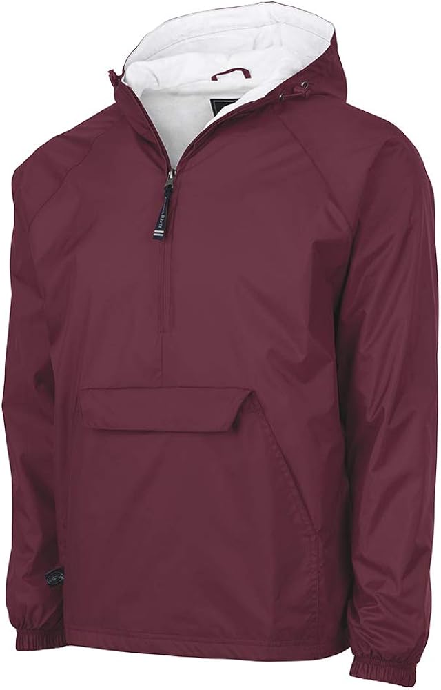 Charles River Apparel Wind & Water-Resistant Pullover Rain Jacket (Reg/Ext Sizes): Clothing