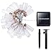 Solar String Lights, Oak Leaf 30 LEDs Waterproof Glass Jar LED Fairy Lights for Outdoor Garden Backyard Wedding Indoor Party, Warm White,9.8 ft