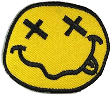 7.7 cm x 6.4 cm NIRVANA Heavy Metal Rockabilly Rock Punk Music Band Logo jacket T-shirt Patch Iron on Embroidered Sign Badge music patch