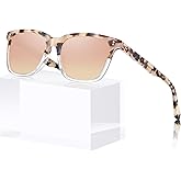 CARFIA Polarized Sunglasses for Women: Acetate, Small/Medium Size, UV400 Anti Glare CA5354