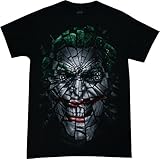 DC Comics Men's Shattered Joker T-shirt Black XL