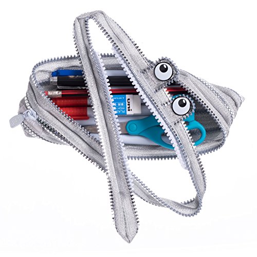 ZIPIT Monster Pencil Case Special Edition, Silver - Thumbnail 2