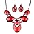 Girl Era Fine Bridal Charm Butterfly Style Resin,Crystal Necklace & Earrings Set