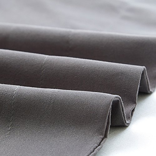 Word of Dream Brushed Microfiber Duvet Cover Set - Lightweight and Soft - Twin, Dark Gray