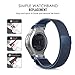 Gear S2 Watch Band, MoKo Milanese Loop Stainless Steel Mesh Bracelet Smart Watch Strap + Connector for Samsung Gear S2 SM-R720 & SM-R730 Smart Watch (NOT FIT Gear S2 SM-R735), BLUE