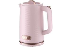 OLEGA Electric Kettle - 1500W Electric Tea Kettle 1.8L Stainless Steel Inner Electric Kettles for Boiling Water Auto Shut Off Boil-Dry Protection Electric Water Kettle for Coffee Tea Pink