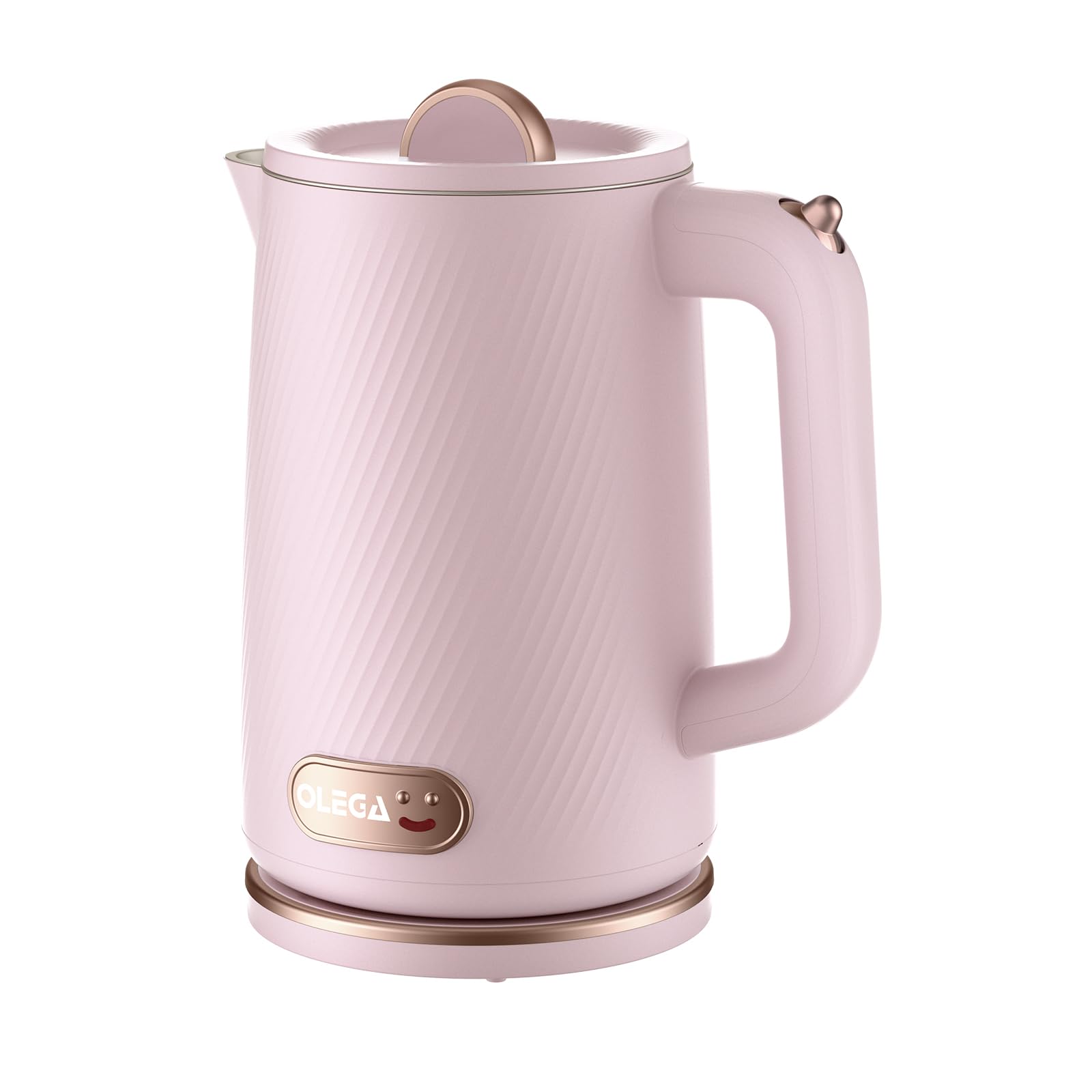 Photo 1 of OLEGA Electric Kettle - 1500W Electric Tea Kettle 1.8L Stainless Steel Inner Electric Kettles for Boiling Water Auto Shut Off Boil-Dry Protection Electric Water Kettle for Coffee Tea Pink