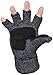 Yeeasy Men's Winter Gloves Warm Wool Knitted Convertible Fingerless Mittens Unisex (Dark Gray)