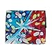 Fangkun Shower Curtain Fashionable Peacock Feathers Pattern - Polyester Fabric Bath Curtains Decor Set - 12pcs Shower Hooks are Included - 72 x 72 inches
