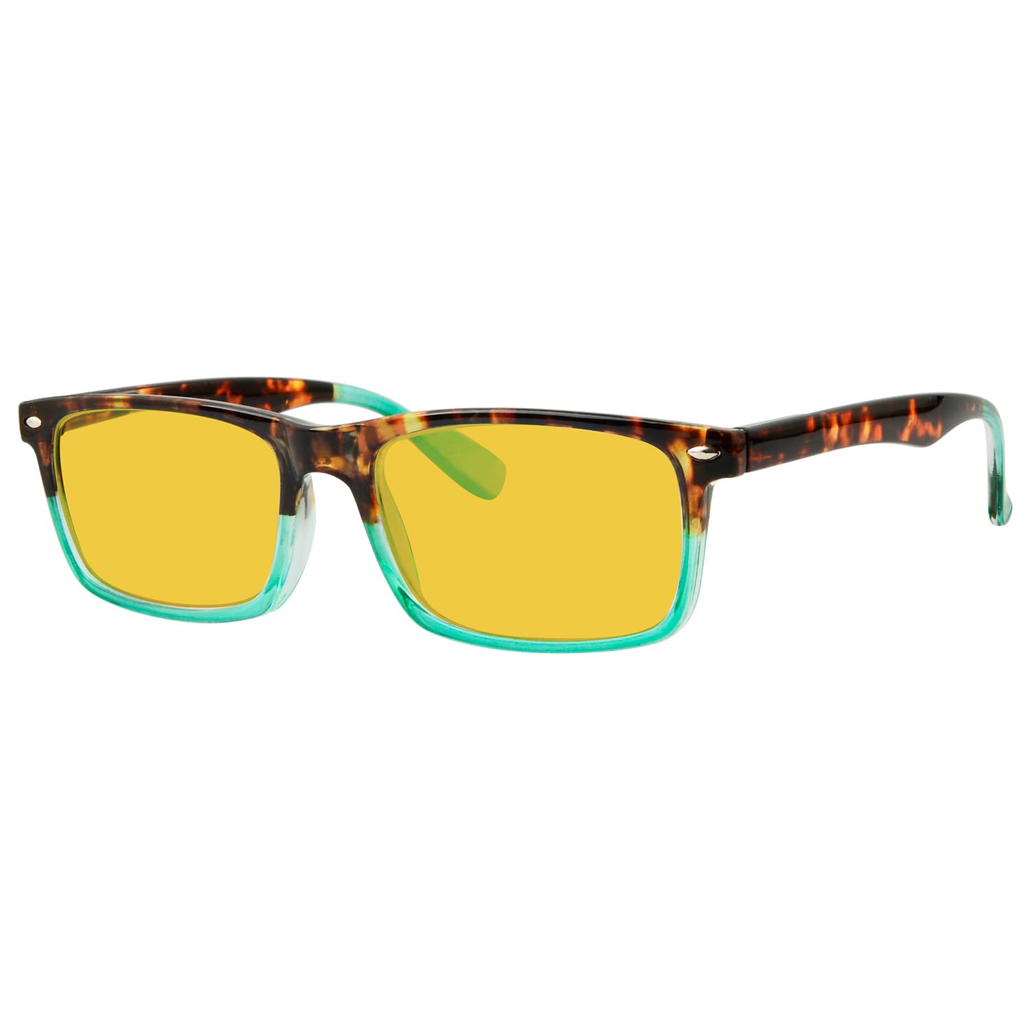 Eyekepper Blue Light Blocking Eyeglasses Men Women with Amber Tinted Filter Lens - Anti Digital Screen Glare UV Ray Computer Glasses - Tortoise/Green — image 1