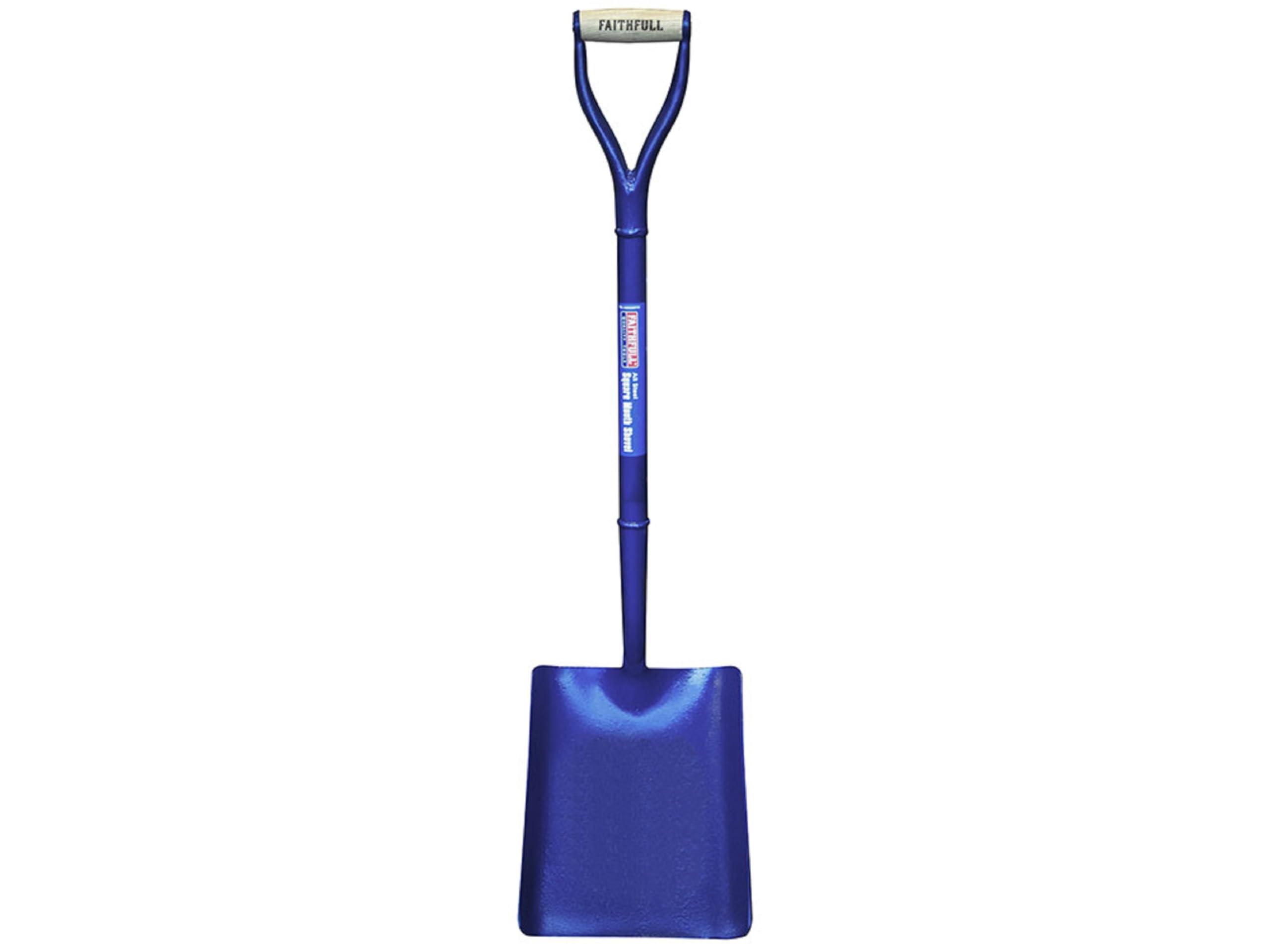 Faithfull FAIASS2MYD All Steel Contractors Square Mouth Shovel (No2) MYD Handle