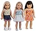 sweet dolly 18 inch Doll Clothes and Shoes, 5 Outfits +2 Shoes