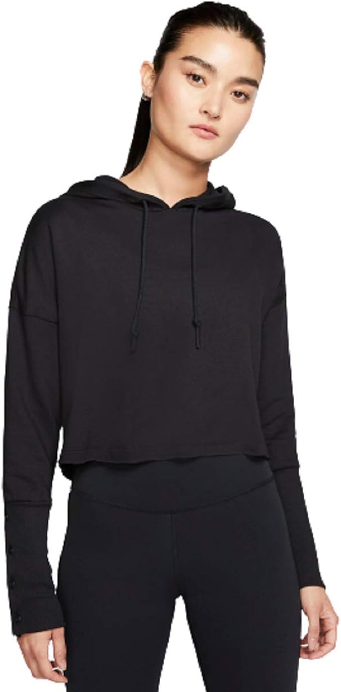 black nike cropped hoodie