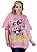 Disney Plus Size T-shirt Mickey and Minnie Mouse Gitter Love Print Pink