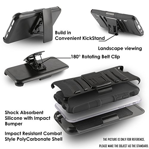 LG K10 2018 Case, Trishield Gear Hybrid Rugged Armor Black Belt Clip Holster For LG LG K10 2018 - Printed Parasailing