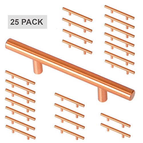 rose gold dresser hardware Stainless Steel Square Cabinet Handles and Pulls Rose Gold Finish – Probrico main image 0