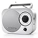 Studebaker AM/FM Radio SB2000SB Silver/Black Retro Classic Portable AM/FM Radio with Aux Input Limited Edition Color