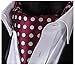 Allbebe Men's Burgund Polka Dot Silk Cravat Ties Jacquard Woven Casual Ascot