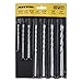 7PCS Masonry Drill Bit Set with Sandblasting Surface Treatment, Meterk Drills Through Concrete,Masonry, Carbide Tipped Bits, Round Shank etc (Silver)