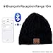 Momoday Unisex Wireless Music Hat Beanie with Stereo Headphone Speaker Hands-Free Talking Braiding Knitting Warm Winter for Fitness Outdoor Sports Walking Christmas Birthday Gifts (Black)