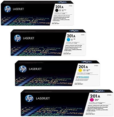 Genuine Original 201A Black, Cyan, Magenta, Yellow Original Toner Cartridge Set CF400A/ CF401A/ CF402A/ CF403A for HP Color LaserJet Pro M252/ M277